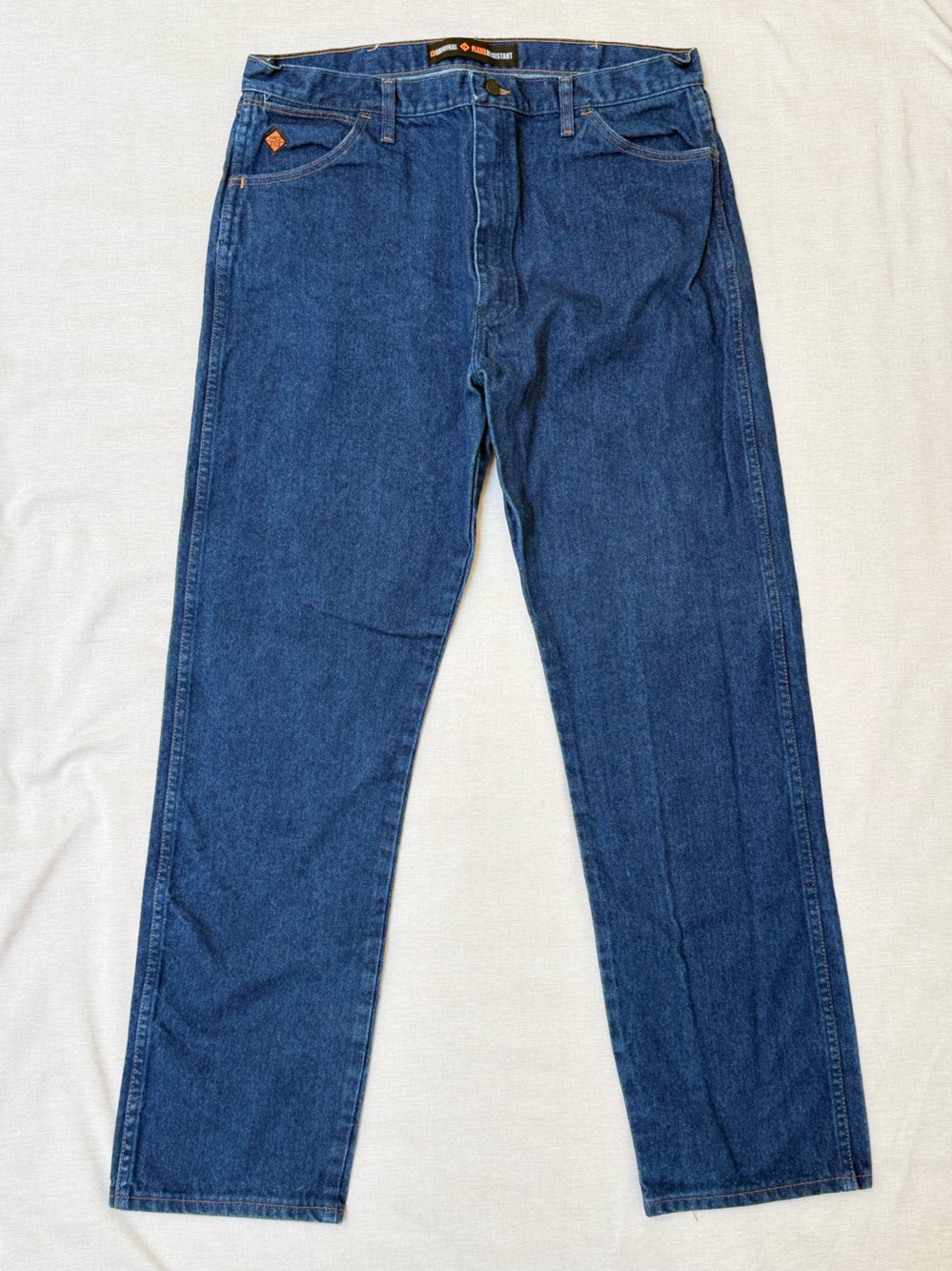 Wrangler FR Flame Resistant Original Fit Jeans 38x34 NWOT Mens Denim